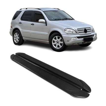 Trittbretter Seitenschweller für Mercedes M Klasse W163 1998-2005 Alu Schwarz