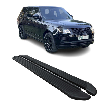 Seitenschweller Trittbretter für Range Rover IV Vogue 2012-21 L1 SWB Alu Schwarz