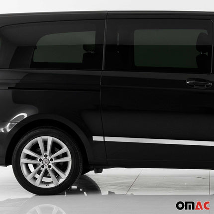 Seitentürleiste Türschutz für Mercedes Vito 2014-2026 L3 Langer Schiebetür Chrom