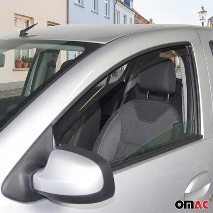 Windabweiser Regenabweiser für Dacia Sandero Stepway 2008-2012 Dunkel 2x