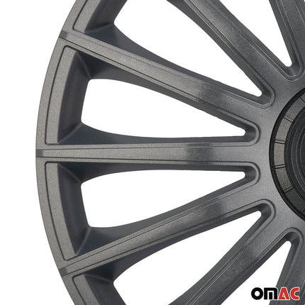Radkappen Radzierblenden Sparco Treviso 14" Zoll Auto Abdeckung Set Grau 4x