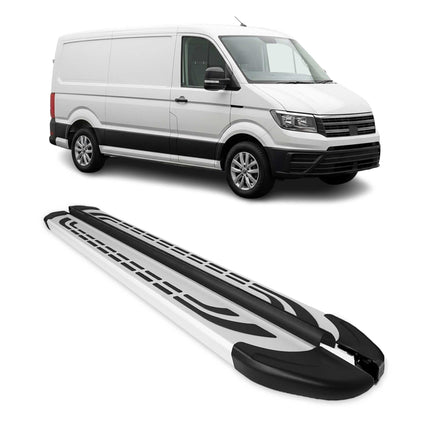 Trittbretter Seitenschweller für VW Crafter 2017-2026 L1 Silber Aluminium 2 tlg