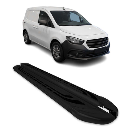 Trittbretter Seitenschweller für Mercedes Citan W420 L1 2021-2026 Alu Schwarz