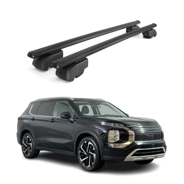 Dachträger Gepäckträger für Mitsubishi Outlander 2020-2021 ABE Alu Schwarz