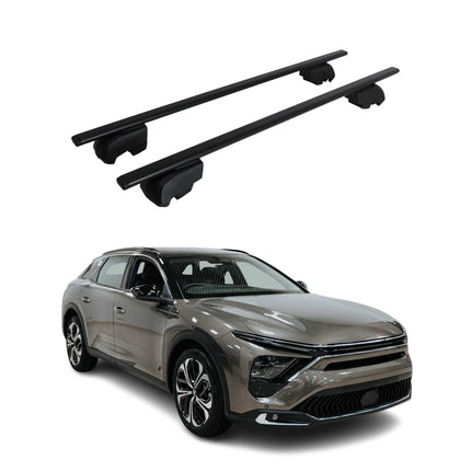 Dachträger Grundtäger für Citroen C5 X 2022-2026 75kg Metall Schwarz 2 tlg