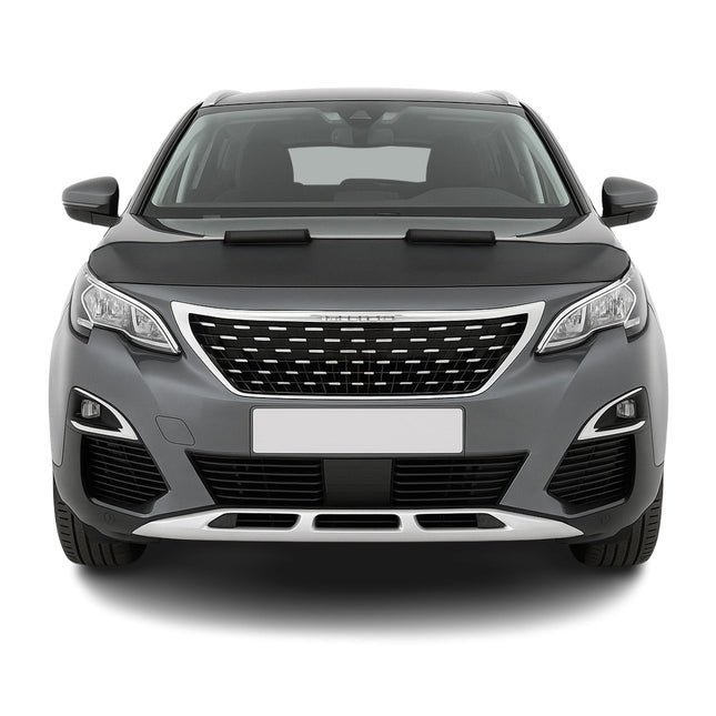Haubenbra Steinschlagschutz Bonnet Bra für Peugeot 3008 2016-2024 Schwarz Halb