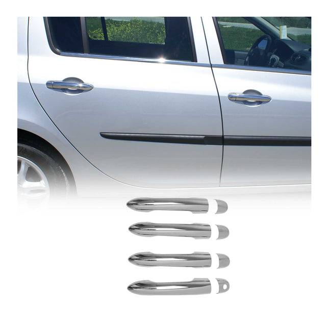Chrom Türgriff Blende für Renault Clio 2005-2013 4Tür Edelstahl 8tlg