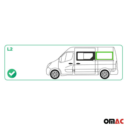 Seitenfenster Auto Fenster für Opel Movano 2010–2021 Schiebetür Links Hinten L2