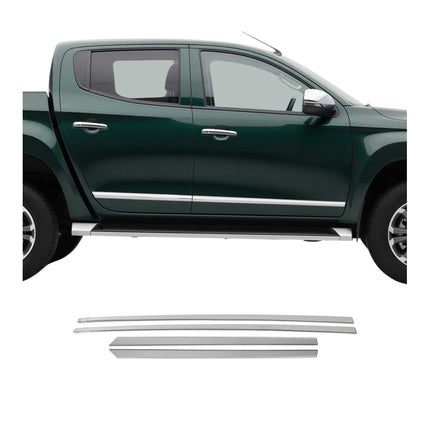 Seitentürleiste Türschutzleiste für Mitsubishi L200 DoubleCab 2019-20 Edelstahl