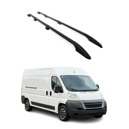 Dachreling Relingträger für Fiat Ducato III 2006-2026 L3 H2 Alu Schwarz 2 tlg
