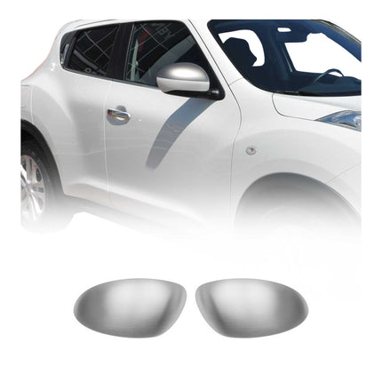 Spiegelkappen Spiegelabdeckung für Nissan Juke 2010-2019 Edelstahl Matt 2tlg