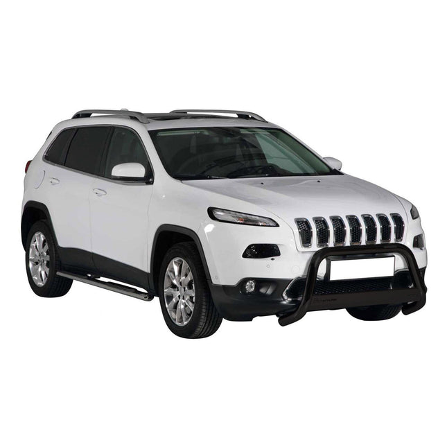 Frontbügel Frontschutzbügel für Jeep Cherokee 2013-2018 Schwarz Edelstahl ø63 mm