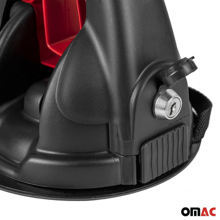 Menabo Magnetischer Skiträger Snowboardträger Dachträger Abschließbar Schwarz 2x
