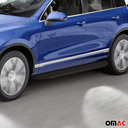 Trittbretter Seitenschweller für VW Touareg 2010-2018 Alu Schwarz ABE