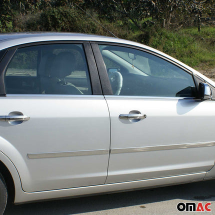 Fensterleisten Zierleisten für Ford Focus 2004-2013 Matt Edelstahl Chrom 4tlg
