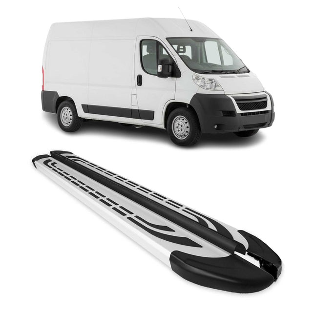 Trittbretter Schweller Seitenbretter für Peugeot Boxer 2006-2026 L2 Langer Alu