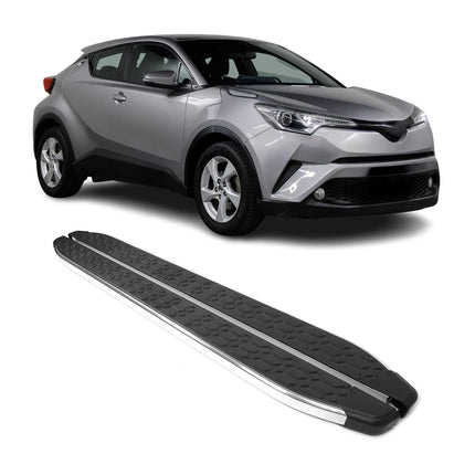 Trittbretter Schweller für Toyota C-HR Hybrid 2016-2023 Alu Seitenschweller