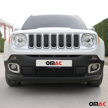 Nebelscheinwerfer Rahmen Chrom für Jeep Renegade 2014-19 Edelstahl Gebürstet 2x