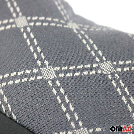 KFZ Auto Kopfstütze Sitzkissen Nackenstütze Textil & Leder Schwarz Grau 8x30cm