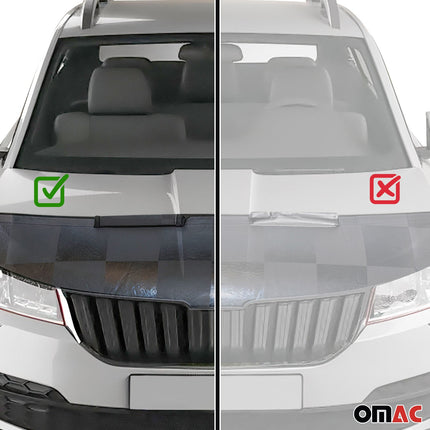 Haubenbra Steinschlagschutz Bonnet Bra für Seat Ateca 2016-2026 Kariert Halb