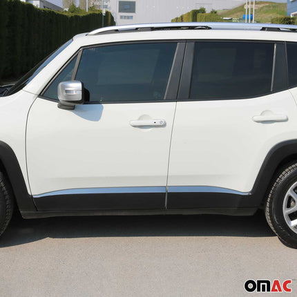 Seitentürleiste Türleisten Türschutzleiste für Jeep Renegade 2019-2024 Chrom 4x