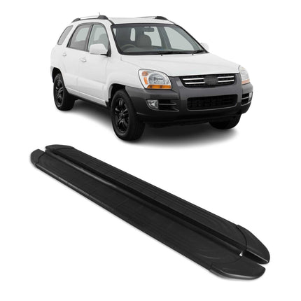 Trittbretter Seitenschweller für Kia Sportage 2004-2010 Aluminium Schwarz 2tlg