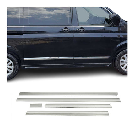 Seitentürleiste Türschutz für VW Transporter T5 2003-2015 L1 Kurzer Chrom 5x