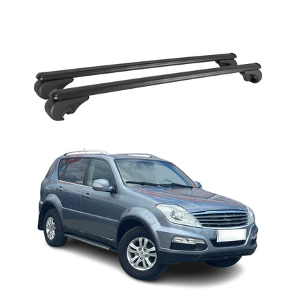 Dachträger für Ssangyong Rexton 2012-2026 Gepäckträger Grundträger Alu Schwarz