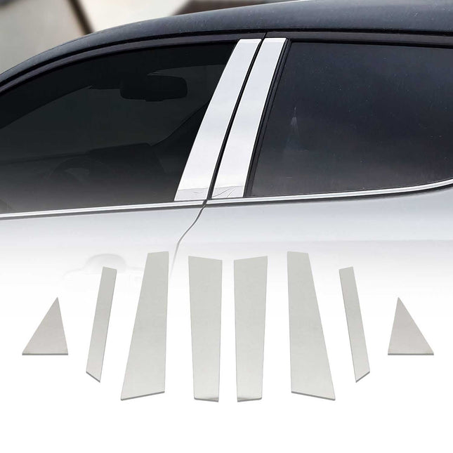 B-Säule Türsäulen Verkleidung für Hyundai Kona 2017-2020 Edelstahl Chrom 8tlg