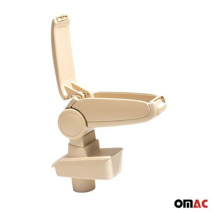 Mittelarmlehne Armlehne Mittelkonsole für Ford Fiesta 6 2008-2017 PU-Leder Beige