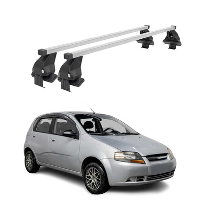 Menabo Dachträger Grundtäger für Chevrolet Aveo T250 2005-2011 50kg Stahl Silber