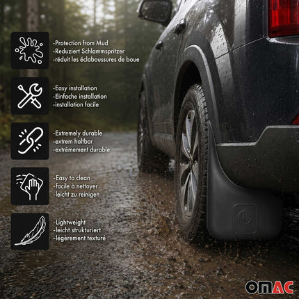 4x Schmutzfänger Vorne Hinten für Fiat 500L 2012-2022 / Fiat 600E 2023-2026