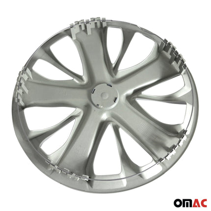 4x Radkappen Radzierblenden Radblenden für Auto 15" Zoll Radkappensatz Silber