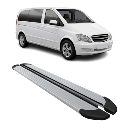 Seitenschweller Trittbretter Schweller für Mercedes Vito W639 2003-14 L1 L2 Alu