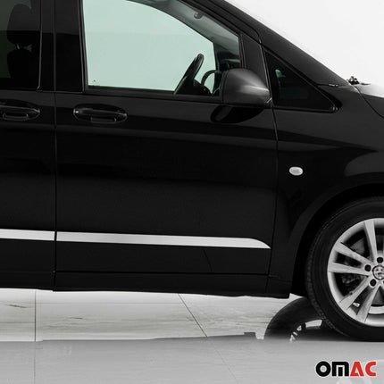 Seitentürleiste Türschutz für Mercedes Vito 2014-2026 L3 Langer Schiebetür Chrom