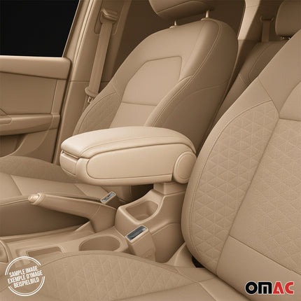 Mittelarmlehne Armlehne Mittelkonsole für Ford C-Max 2 2010-2019 PU-Leder Beige