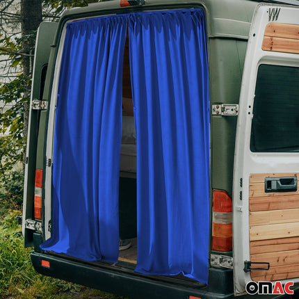 Maß Gardinen Sonnenschutz für Nissan NV200 H1 Heckklappe Vorhänge Dunkelblau