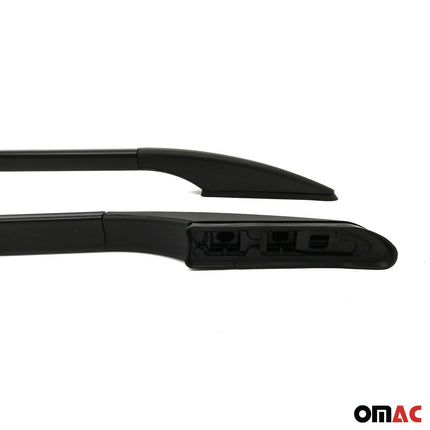 Dachreling Dachträger für VW Caddy Maxi 3 2003-2015 L2 Langer RS Alu Schwarz