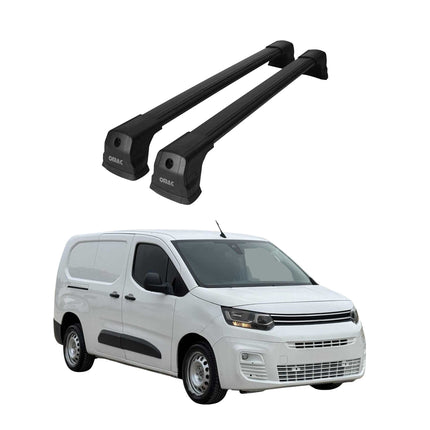 Dachträger Grundtäger für Citroen Berlingo 2018-2026 75kg Aluminium Schwarz 2x