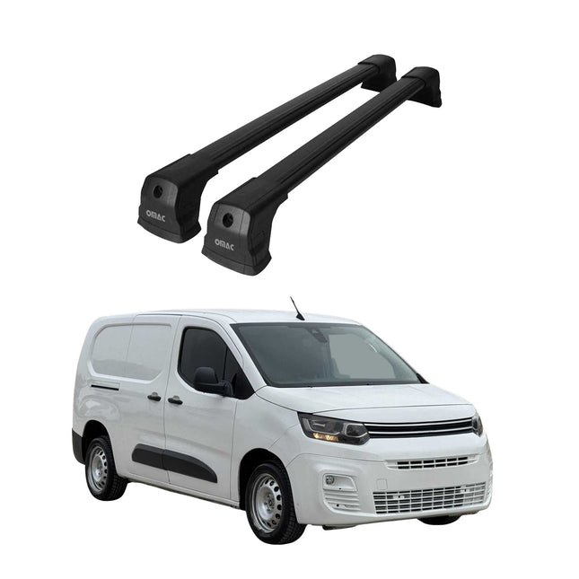 Dachträger Grundtäger für Citroen Berlingo 2018-2026 75kg Aluminium Schwarz 2x