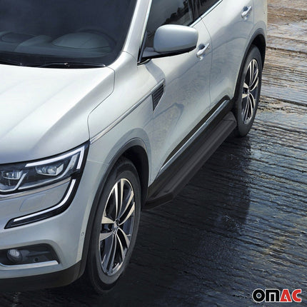 Trittbretter Seitenschweller für Renault Koleos 2016-2024 ABE Schwarz Alu