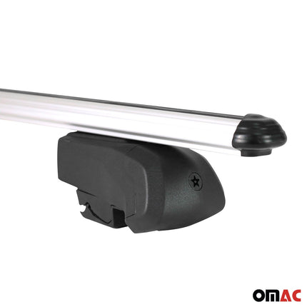 OMAC Universal Dachträger Gepäckträger für Auto 75kg 120cm Aluminium Grau 2x