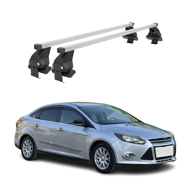Menabo Dachträger Grundtäger für Ford Focus 2011-2018 50kg Stahl Silber 2 tlg