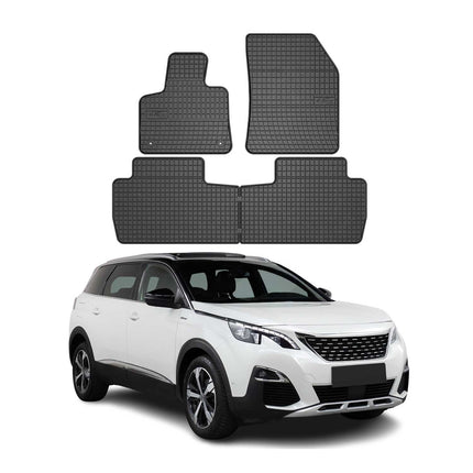 OMAC Gummi Fußmatten für Peugeot 5008 2017-2024 Automatten Gummi Schwarz 4tlg