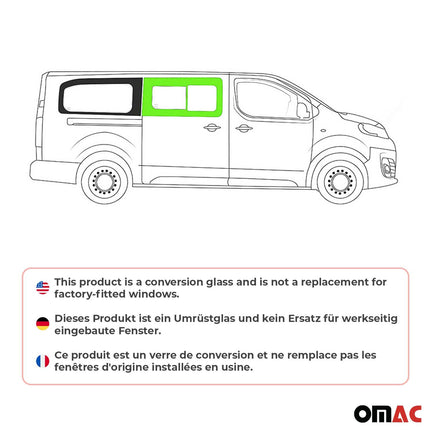 Schiebefenster Seitenfenster für Toyota Proace 2016-2026 Auto Rechts L2 L3