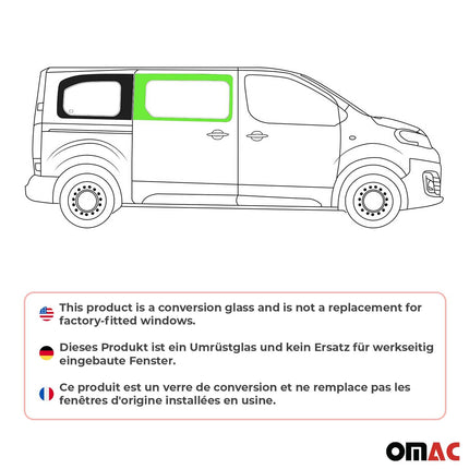 Seitenfenster Sicherheitsglas für Fiat Scudo 2022-2026 Schiebetür Rechts L2 L3