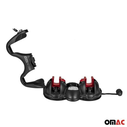 Menabo Magnetischer Skiträger Snowboardträger Dachträger Abschließbar Schwarz 2x