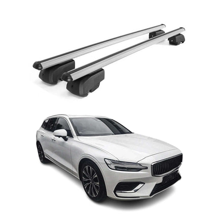 Dachträger Gepäckträger für Volvo V60 2019-2026 Querträger ABE Alu Grau 2x