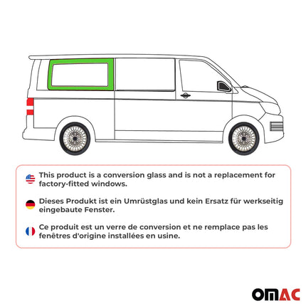 Seitenfenster Seitenscheibe für VW T5 2003-2015 Rechts L2 Auto Schwarz