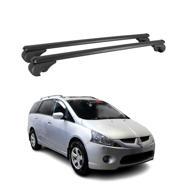 Dachträger für Mitsubishi Grandis 2003-2011 Gepäckträger Grundträger Alu Schwarz